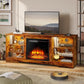 58 Inches Fireplace TV Stand for Tvs up to 65 Inches Console with 18''