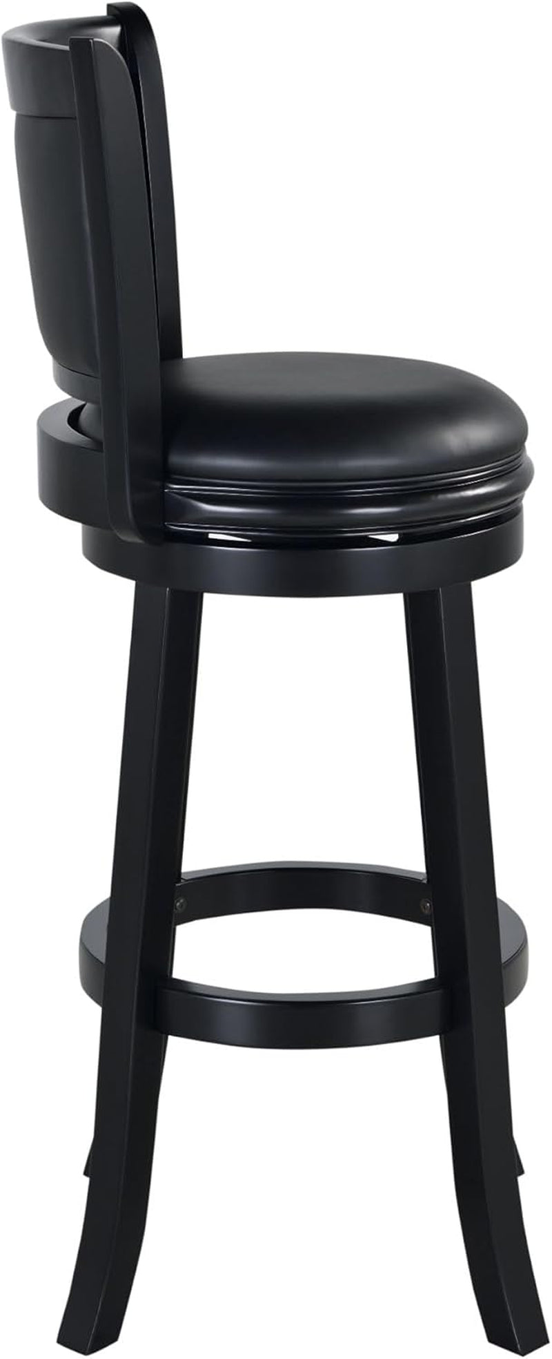 Augusta Extra Tall Swivel Bar Stool, 34-Inch, Black