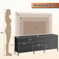 63 Inch TV Stand Dresser for Bedroom, Long Dresser with 10 Fabric