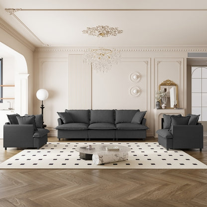 3 Piece Living Room Sofa Set,Modular Chenille Sectional
