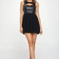 Faux Leather Cut-Out Mini Dress