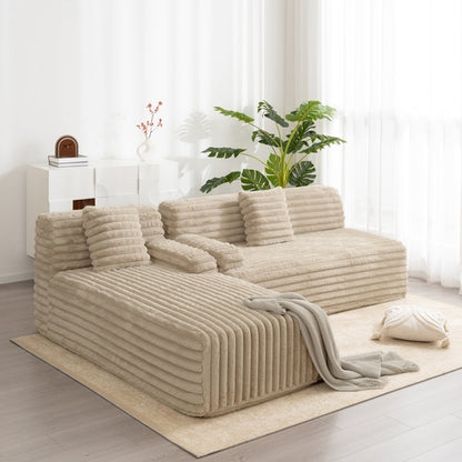 110' Cloud Sectional Sofa Upholstered Couch Free-combined Sofa for