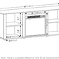 Classic 70 Inch TV Stand with Fireplace, French Oak Grey