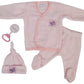 4 Piece Fleece Set - Pink