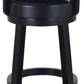 Augusta Extra Tall Swivel Bar Stool, 34-Inch, Black