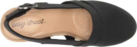 Easy Street Super Flex Zone 9 1/2 Black M, Women's Stargaze Wedge Sandal