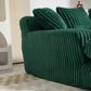Corduroy lazy sofa With 3 back pillows,Comfy Sofa- Deep Seat Couch for