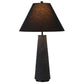 28" Black Ceramic Table Lamp With Black Cone Shade
