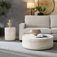 Set of 2 Faux MARS Pattern Coffee Tables side Table Round Tea Faux