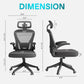 Ergonomic Black Swivel Office Chair High Back Comfortable Mesh Seat