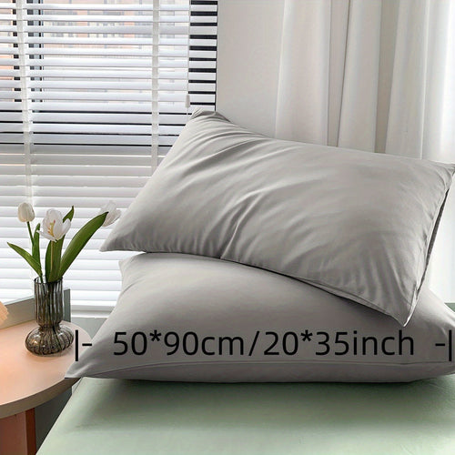 Set of 2 Brushed Solid Pillow Covers No Inserts