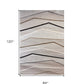 7' X 10' Gray Brown and Beige Abstract Area Rug