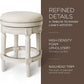 Pullman 26 Inch Tall Backless White Oak Finish Counter Height