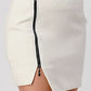 High-Waisted Zip-Front Mini Skirt