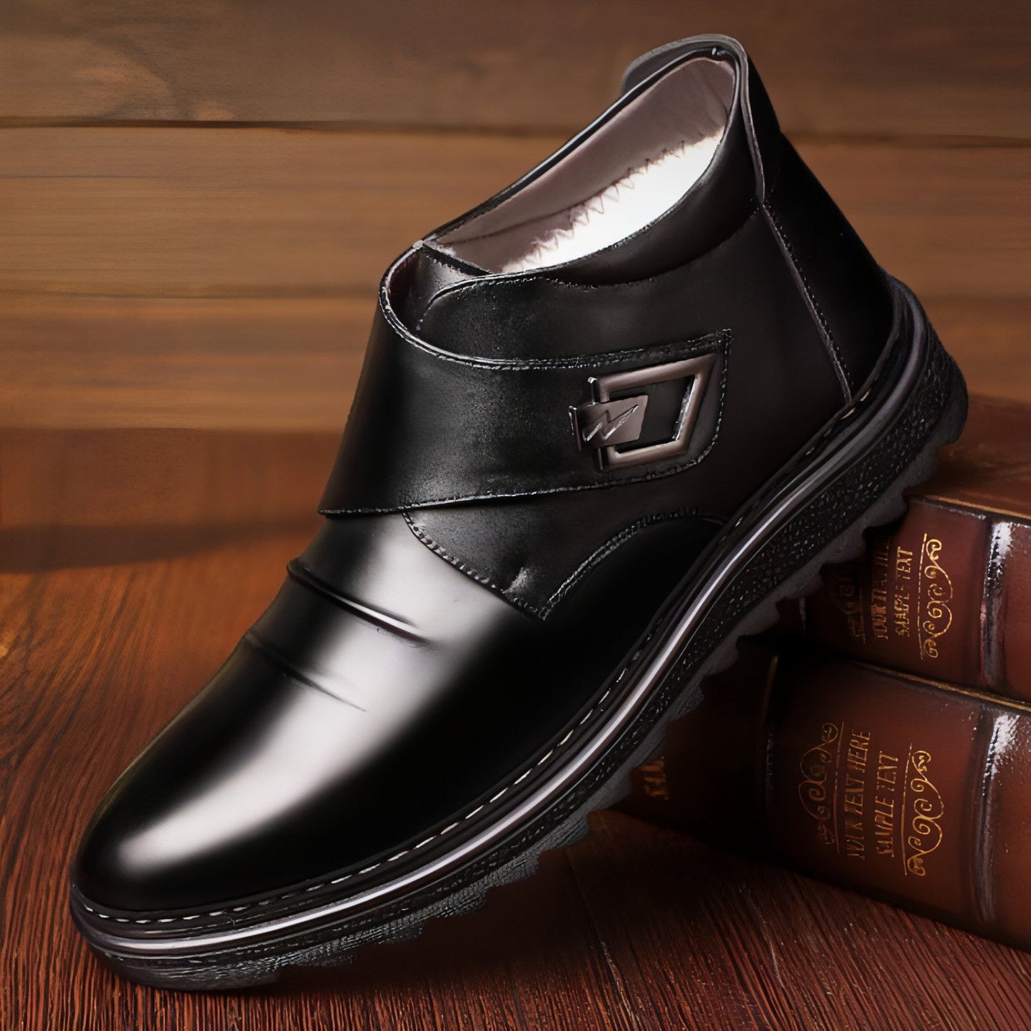 High-top shoes plus cashmere men's shoes