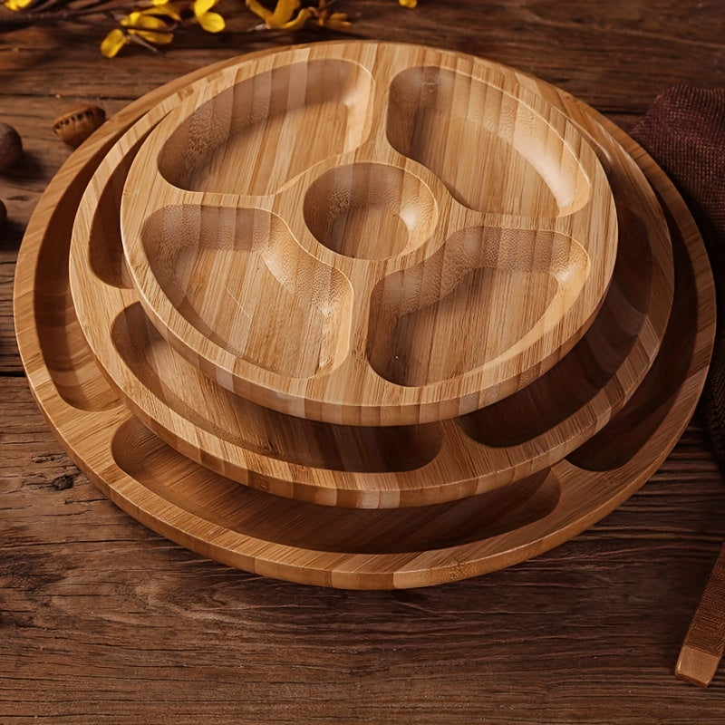 Multifunctional Wooden Cheese  Snack Tray with Dividers