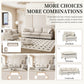 2 Piece Living Room Sofa Set with Throw Pillows,Chenille Sectional
