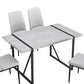 Modern Dining Table, 55 Inch Kitchen Table For 4 People, Rectangular
