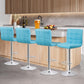 Set of 4 Adjustable Swivel Barstools, Modern PU Leather Kitchen