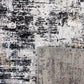 7' X 10' Beige Gray and White Abstract Area Rug