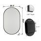 20x34 Inch Oval Recessed Metal Frame Bathroom Wall Cabinet With Mirror