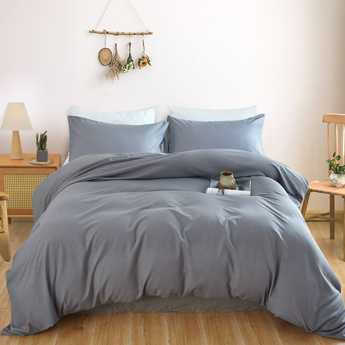 3Piece Solid Color Soft Duvet Cover Set