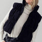 Cropped Corduroy Puffer Vest
