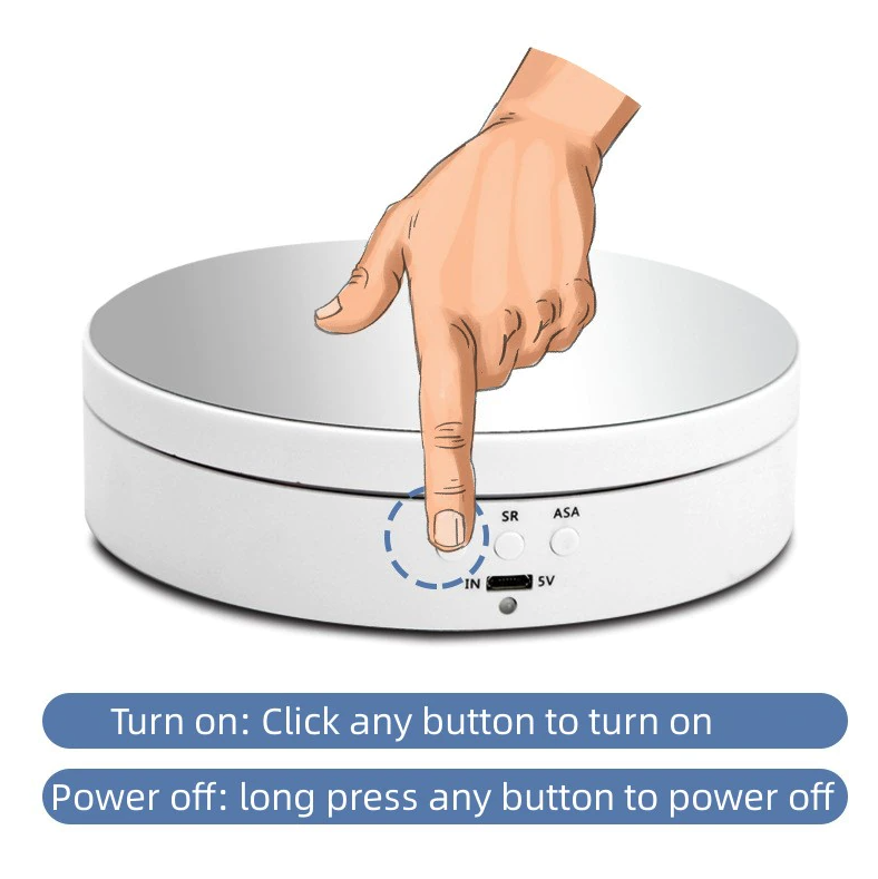 360° Electric Motorized Rotating Display Stand Jewelry Photography
