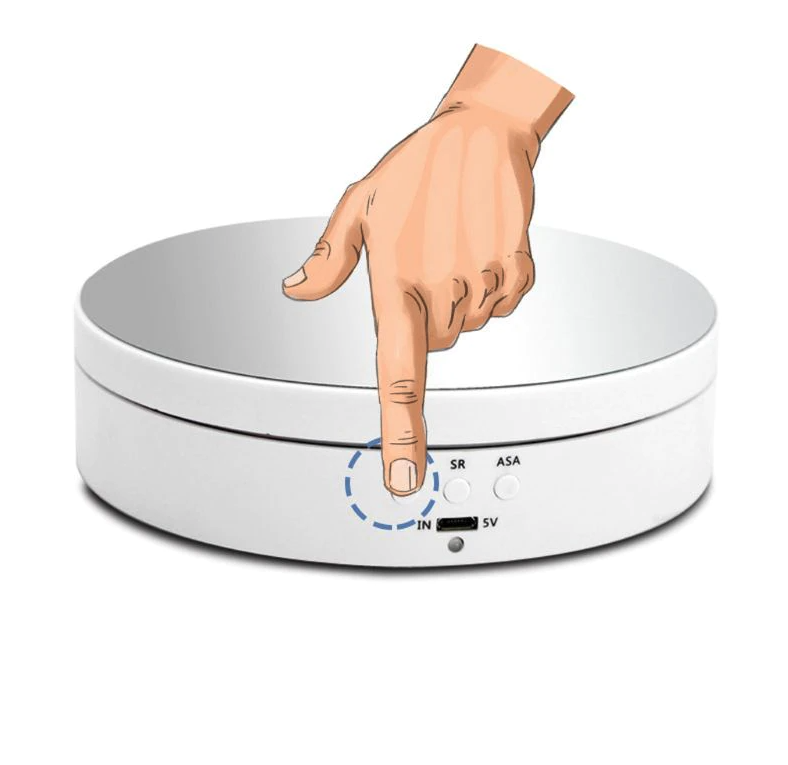 360° Electric Motorized Rotating Display Stand Jewelry Photography