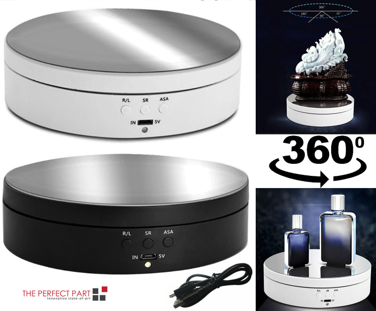 360° Electric Motorized Rotating Display Stand Jewelry Photography