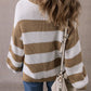 Arabella Striped Side Slit Sweater