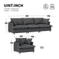 3 Piece Living Room Sofa Set,Modular Chenille Sectional