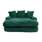 Corduroy lazy sofa With 3 back pillows,Comfy Sofa- Deep Seat Couch for