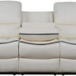 1 Piece Faux Leather Manual Reclining Sofa with Back Panel for Living