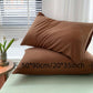 Set of 2 Brushed Solid Pillow Covers No Inserts