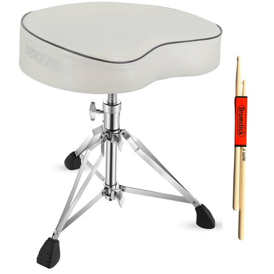 5Core Drum Throne Padded Guitar Stool Saddle Drummer Seat for Adults &