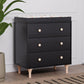 Lolly 3-Drawer Changer Dresser with Removable Changing Tray in Black