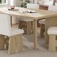 Modern 7-Piece Dining Table Set with 6 Upholstered Dining Chairs,