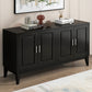 4 Door Sideboard Storage Cabinet With Gantry For Living Room And