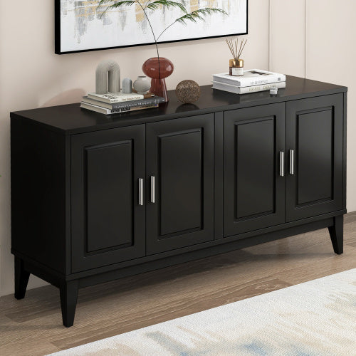 4 Door Sideboard Storage Cabinet With Gantry For Living Room And