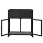 Patio 35.4''x17.7''x37.4'' Mini Wood Cold Frame, Compact 2 Doors