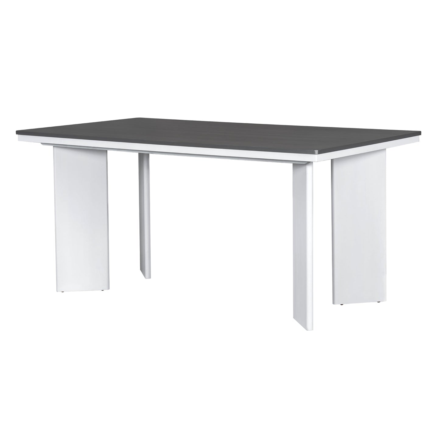 Modern 7-Piece Dining Table Set with 6 Upholstered Dining Chairs, Dark