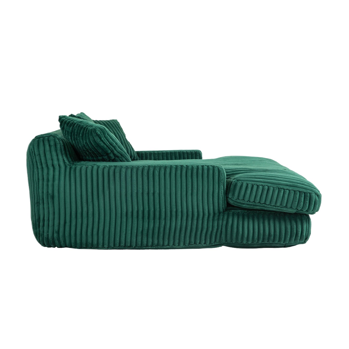 Corduroy lazy sofa With 3 back pillows,Comfy Sofa- Deep Seat Couch for