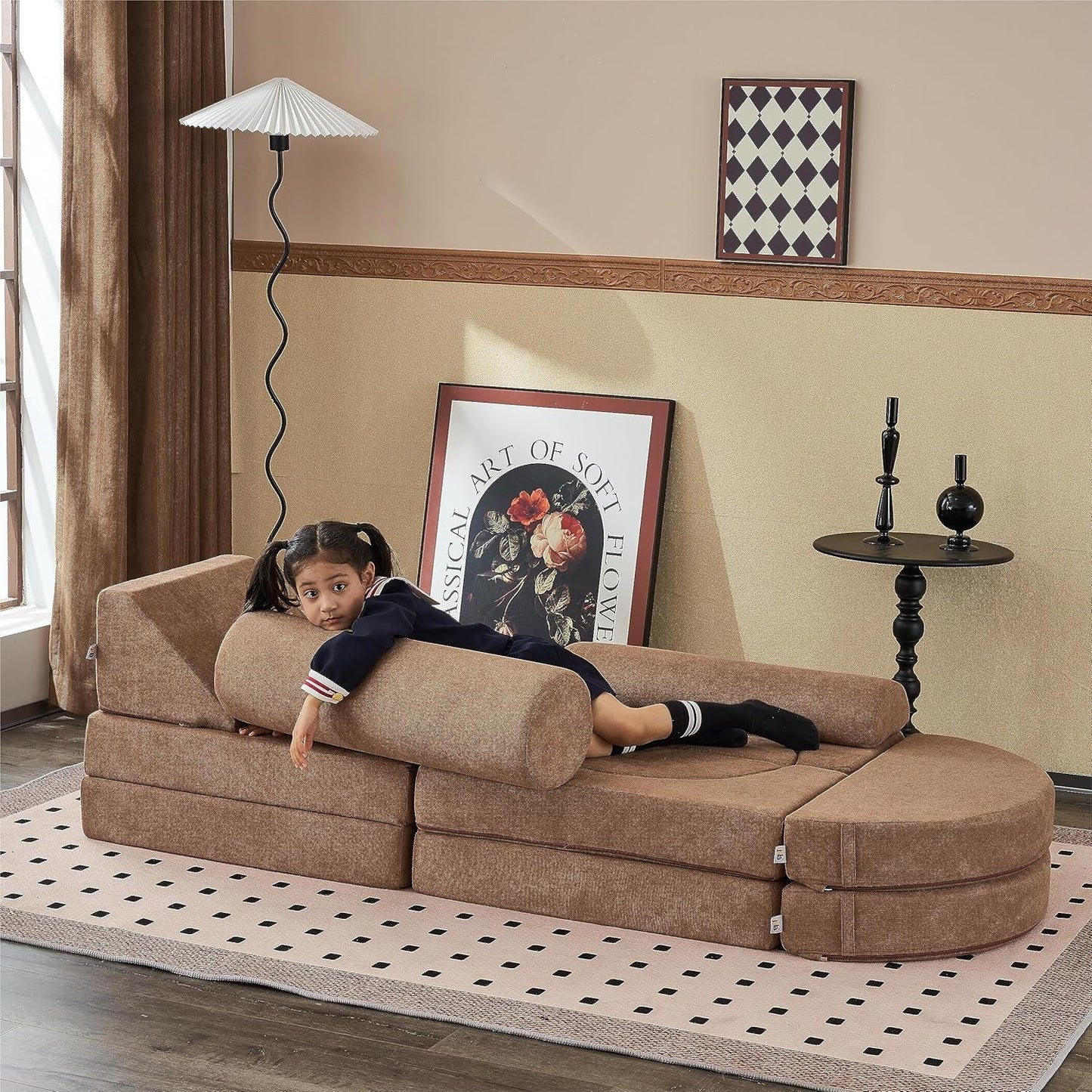 Kids Couch 14PCS Luxury, Floor Couch Floor Sofa Modular Furniture for