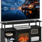 Jensen Open Shelving Storage Fireplace TV Entertainment Center for TV