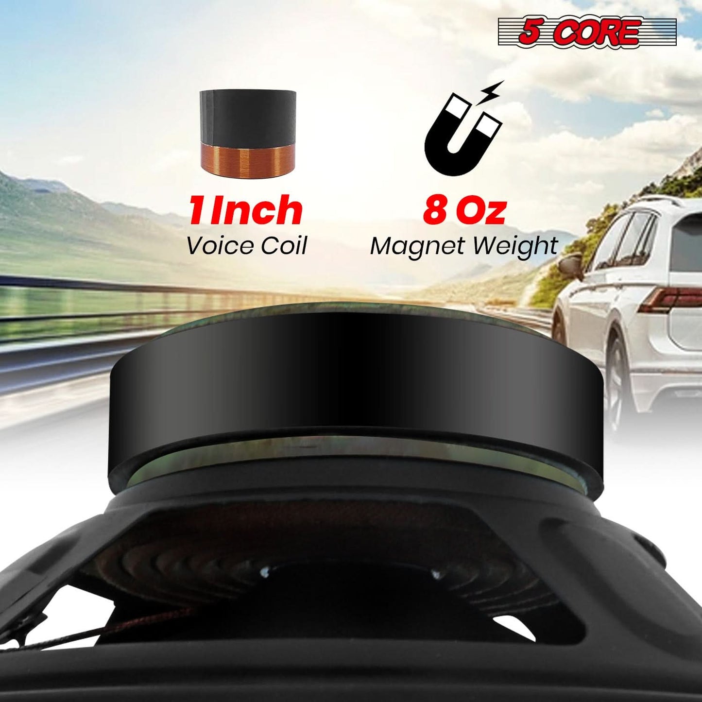 5Core 6 Inch Subwoofer speaker 300 Watt Car Subwoofer 4 Ohm