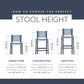 Company Back Scroll  Big and Tall Barstool, Bar Height, Dark
