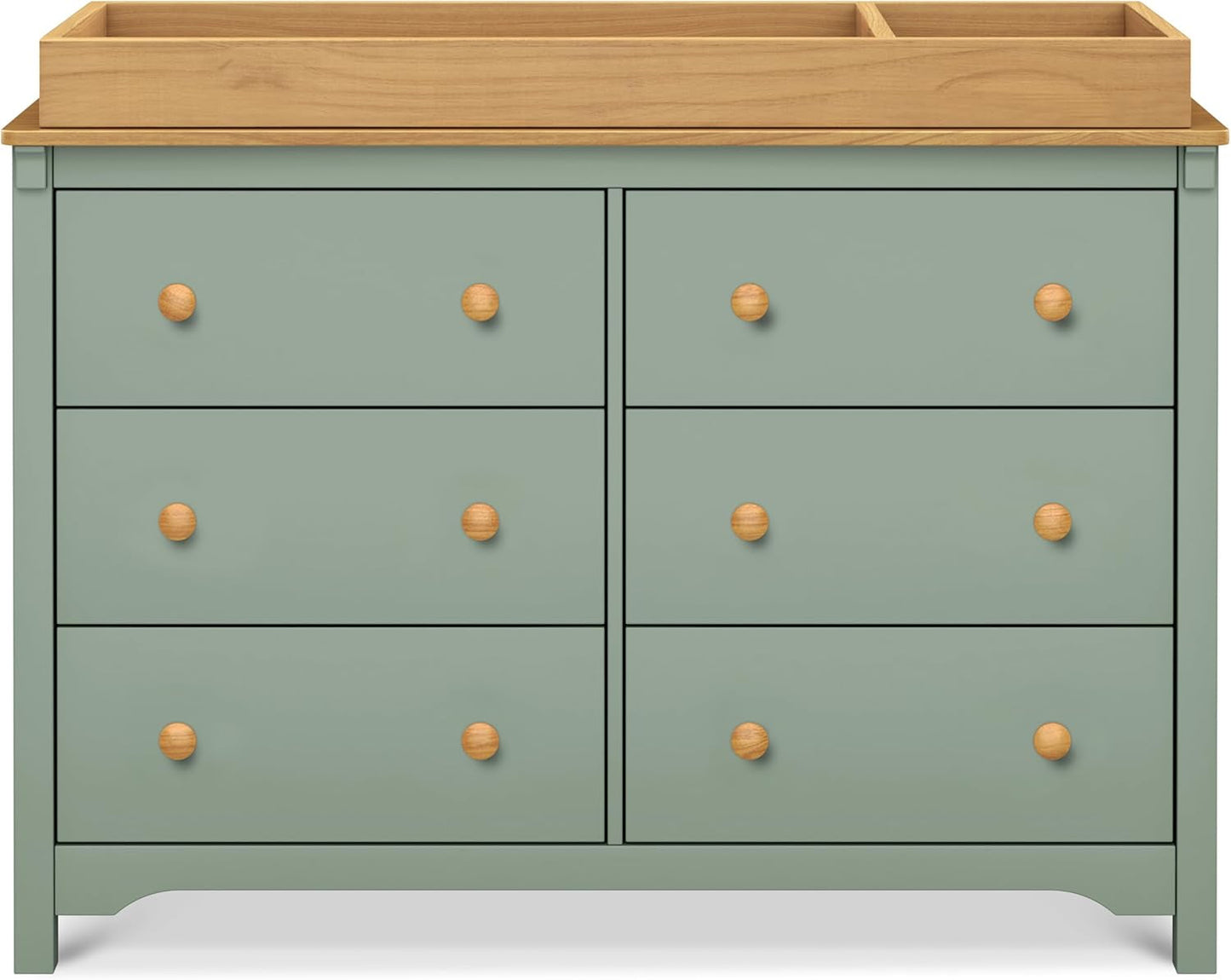 Shea 6-Drawer Dresser in Light Sage and Honey, GREENGUARD Gold