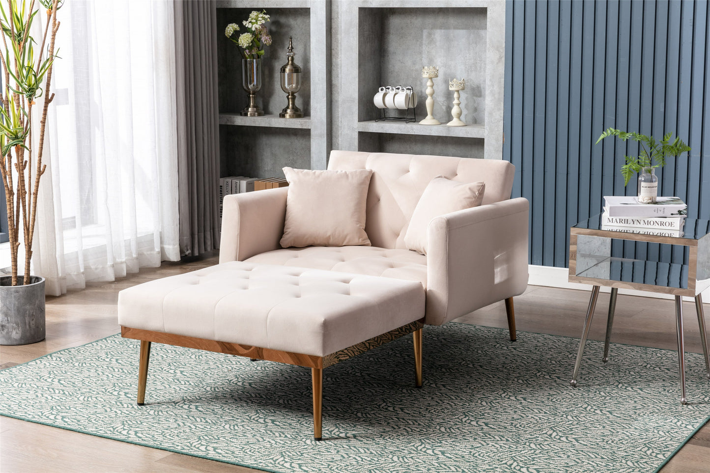 fashionable and classic style chaise lounge chair / accent chair for