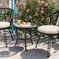 Outdoor Leisure Set, 2 Rattan Single Chairs with A Glass Round Table,
